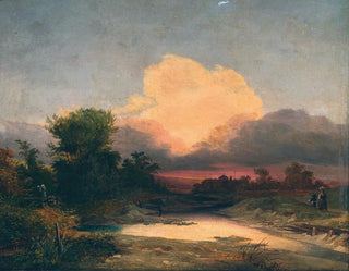 Ignaz Raffalt - A Landscape at Sunset.webp