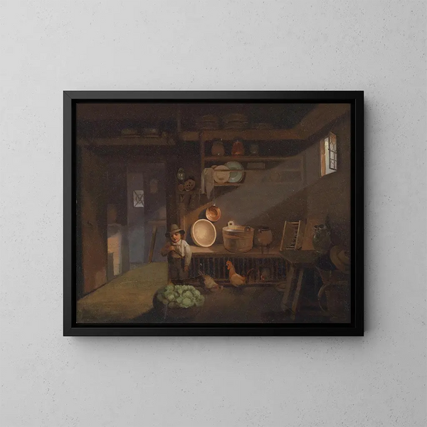 Boy of the Farm in the Reserve - Ignaz Raffalt — framed artwork on a wall