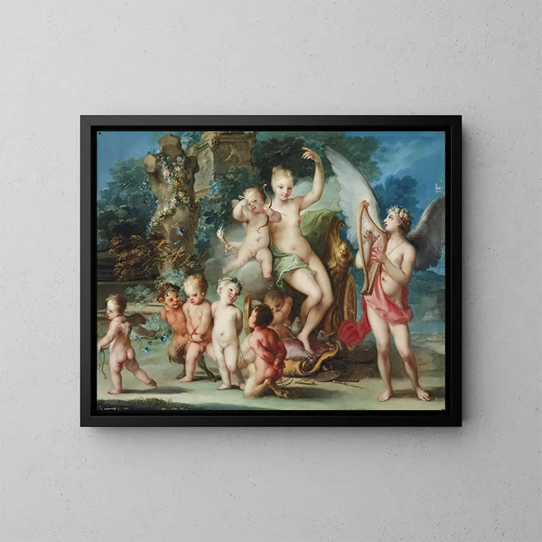 The Triumph of Venus and Cupid - Ignazio Stern — framed artwork on a wall