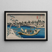 Een ver uitzicht op de sneeuw op de Sumida-rivier in Edo - Ikeda Eisen — ingelijst kunstwerk aan de muur