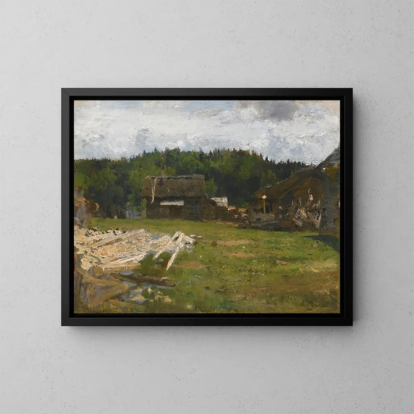 Forest Glade near Tchougouïv, Ukraine - Ilya Efimovich Repin — framed artwork on a wall