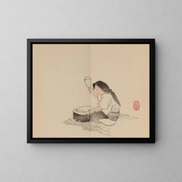 Keinen shugajō Pl. 78 - Imao Keinen — ingelijst kunstwerk aan de muur