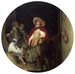 Binnenlands schilderij met soldaten - Willem Cornelisz Duyster — gepresenteerd in een interieur