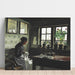 Reproduction of the painting Interior painting with woman sewing - Laurits Andersen Ring