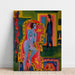 Reproductie van het schilderij Binnenlands schilderij met naakte vrouw en man - Ernst Ludwig Kirchner