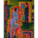 Reproductie van het schilderij Binnenlands schilderij met naakte vrouw en man - Ernst Ludwig Kirchner