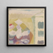 binnenland met de klok - Paul Klee — ingelijst kunstwerk aan de muur