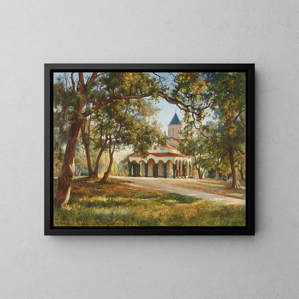 Church of the Intercession of Our Lady of Oreanda in Crimea - Iosif Evstafevich Krachkovsky — framed artwork on a wall