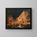 Carnaval in Rome, het feest van de Moccoletti - Ippolito Caffi — ingelijst kunstwerk aan de muur