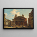 Rome, het Pantheon - Ippolito Caffi — ingelijst kunstwerk aan de muur