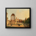 van het Romeinse forum met het tempel van Castor en Pollux - Ippolito Caffi — ingelijst kunstwerk aan de muur
