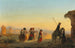 Rome de Via Appia bij zonsopgang - Ippolito Caffi — weergave van het kunstwerk