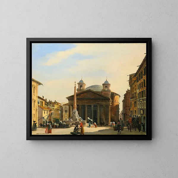 Le Panthéon de Rome - Ippolito Caffi — ingelijst kunstwerk aan de muur