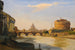 van het Castel Sant'Angelo, Rome - Ippolito Caffi — weergave van het kunstwerk
