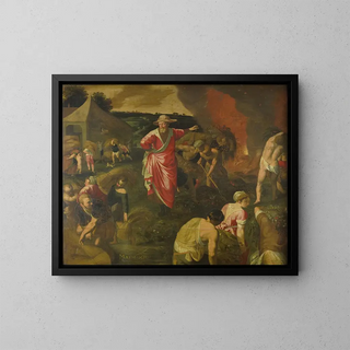 van de Parabel van het goede zaad en de onkruid - Isaac Claesz van Swanenburg — ingelijst kunstwerk aan de muur