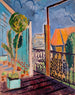 uitzicht vanaf het studio raam - Isaac Grünewald — weergave van het kunstwerk