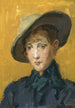Een elegante meisje met hoed - Isaac Israëls — weergave van het kunstwerk