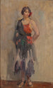 Jonge vrouw staand - Isaac Israëls — weergave van het kunstwerk