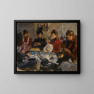 L'atelier des modistes - Isaac Israëls — ingelijst kunstwerk aan de muur