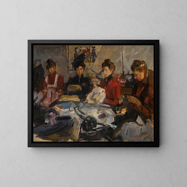 L'atelier des modistes - Isaac Israëls — ingelijst kunstwerk aan de muur