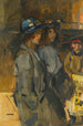 Twee meisjes cockney - Isaac Israëls — weergave van het kunstwerk