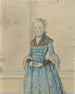 Portret van Maria van IJsseldijk staand, portret op de knie - Isaac Lodewijk la Fargue van Nieuwland — weergave van het kunstwerk