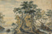 Landschapschilderij met rivier en huis op een rotsachtig eiland - Isaac Major — weergave van het kunstwerk