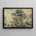 Landschapschilderij met rivier en huis op een rotsachtig eiland - Isaac Major — ingelijst kunstwerk aan de muur