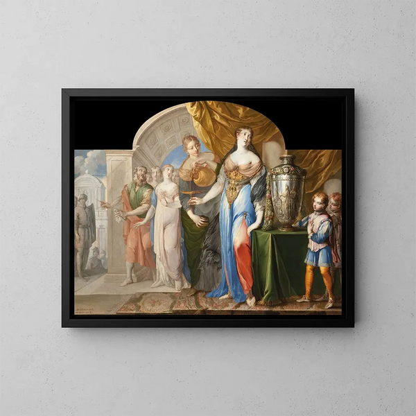 Sophonisbe drinkt gif - Isaac Moillon — ingelijst kunstwerk aan de muur