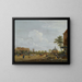 Amsterdam, uitzicht op de Weesperplein met de Weesperpoort en de maïsmolen Het Fortuyn op de vesting van Weesp op de achtergrond - Isaac Ouwater — ingelijst kunstwerk aan de muur