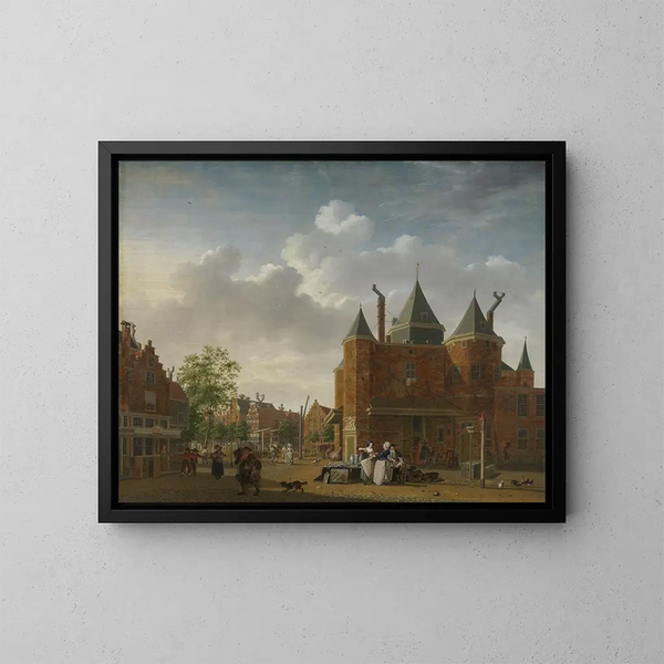 La waag Saint-Antoine à Amsterdam - Isaac Ouwater — framed artwork on a wall