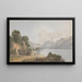 Landschap met bergmeer, deur en figuren - Isaac Weld — ingelijst kunstwerk aan de muur