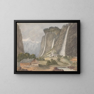 Cascades de Staubbach, Lauterbrunnen, Suisse - Isaac Weld — ingelijst kunstwerk aan de muur