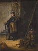 van een officier staand in een wachtruimte voor een deur - Isaac de Jouderville — weergave van het kunstwerk