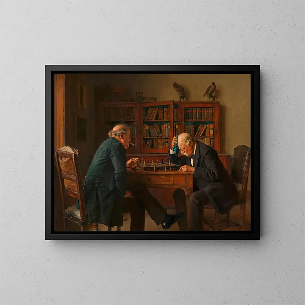 The Chess Players - Isidor Kaufmann — framed artwork on a wall