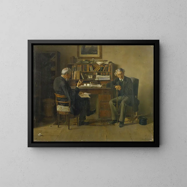 Untitled Painting - Isidor Kaufmann — framed artwork on a wall