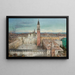 Venetië vanuit de lucht gezien vanaf het San Marcoplein - Italiaanse school — ingelijst kunstwerk aan de muur