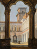 View of the Cloister of San Lorenzo in Naples - Italian School — artwork view
