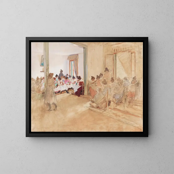 Couturières - Italico Brass — framed artwork on a wall