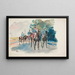 Patrouille à cheval de l'armée CK - Ivan Ivanec — ingelijst kunstwerk aan de muur
