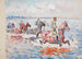 Cavalry soldiers crossing a river - Ivan Ivanec — artwork view