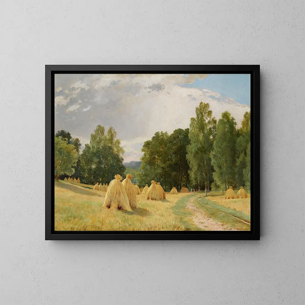 Meules à Préobrazhenskoe - Ivan Ivanovich Shishkin — framed artwork on a wall