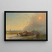 van Ivan Konstantinovich Aivazovsky's Schilderij: Ossenwagens in de Oekraïense steppe — ingelijst kunstwerk aan de muur