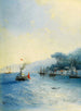 Navigatie op de Bosporus in Constantinopel - Ivan Konstantinovich Aivazovsky — weergave van het kunstwerk
