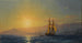 Zonsondergang op zee - Ivan Konstantinovich Aivazovsky — weergave van het kunstwerk