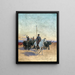L'éleveur de bétail Folco de Baroncelli-Javon 1869-1943 à cheval avec un troupeau de bétail - Ivan Petrovich Pranishnikoff — ingelijst kunstwerk aan de muur