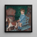 Een jongen met een pony - Ivan Abota — ingelijst kunstwerk aan de muur