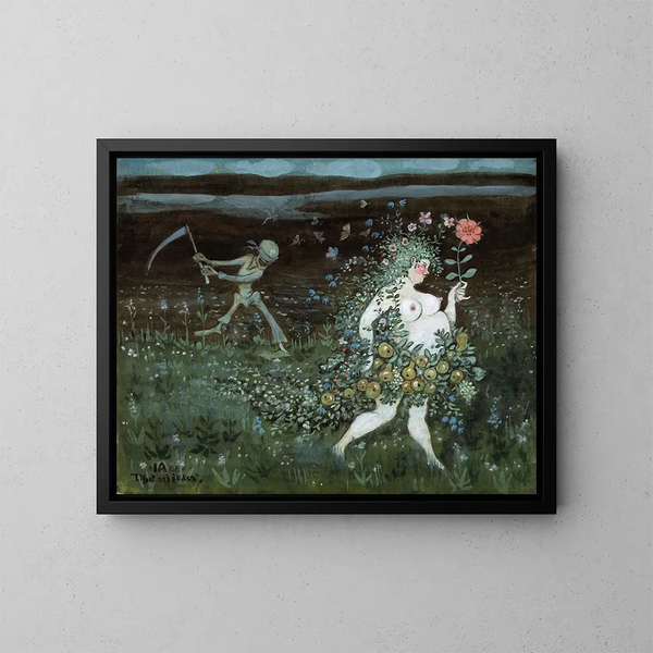 La vie et la mort - Ivar Arosenius — framed artwork on a wall