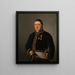 Portret van de inspecteur-generaal A. F. Goudriaan - Izaak Schouman — ingelijst kunstwerk aan de muur
