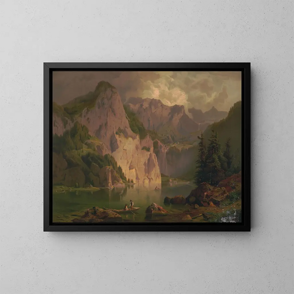 Lac d'Obersee près de Berchtesgaden - J.C. Berke — ingelijst kunstwerk aan de muur